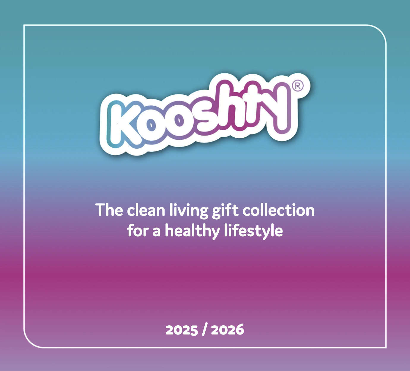 Kooshty catalogue cover. Branded drinkware, tumblers and coffee cups for corporate gifting