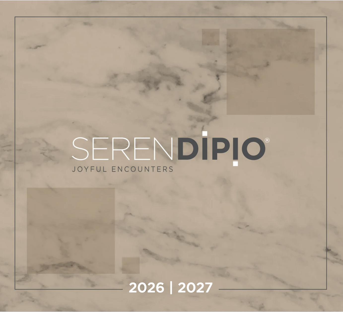 Serendipio catalogue cover. Branded lifestyle gifts and corporate merchandise selection